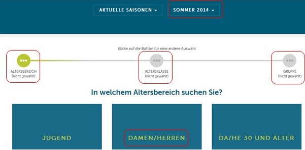 Mannschaften finden